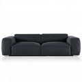Sofa trzyosobowa ciemnoszara z tapicerką poliestrową 220 x 95 x 70 cm