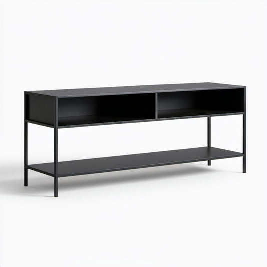Czarna metalowa szafka RTV 120 x 40 x 75 cm