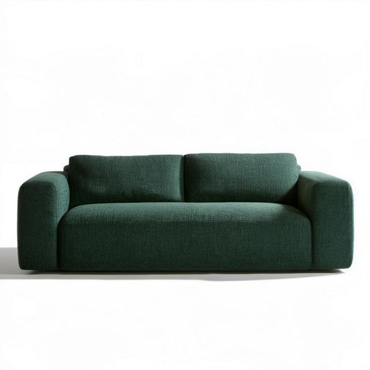 Sofa dwuosobowa ciemnozielona z tapicerką poliestrową 180 x 90 x 80 cm