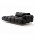 Szezlong tapicerowany z poliestru ciemnoszary/czarny 170 x 100 x 78 cm
